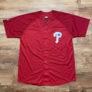 Philadelphia Phillies MLB Jersey Men’s Size Large Red 1990’s